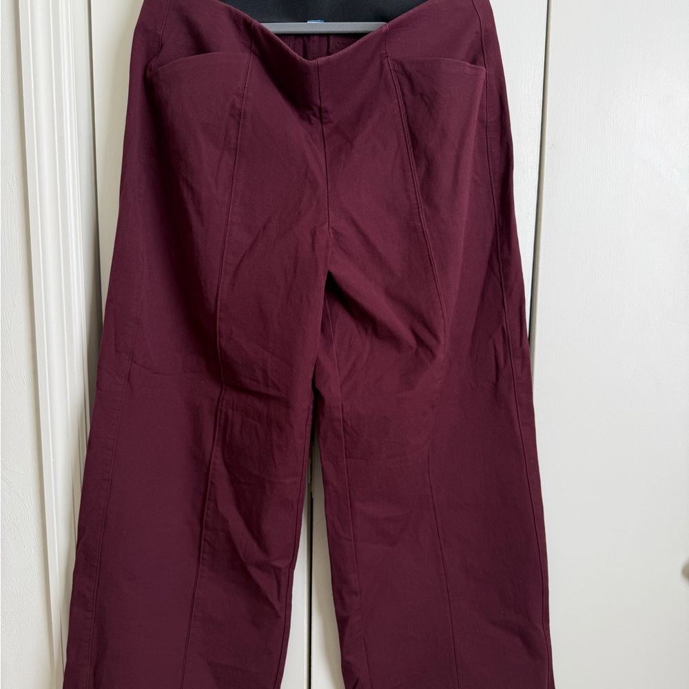 Women's Burgundy Wide Leg Pixie Pants
